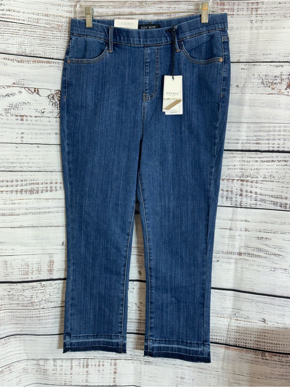 Judy Blue jeans Womens size 31 Dark Blue Stretch skinny Fit capris High waisted